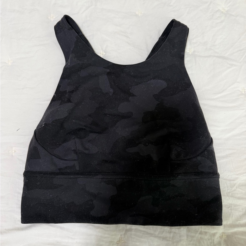 lululemon athletica Black Camo High-Neck Sports Bra